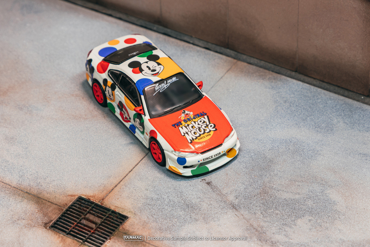 1/64 Tarmac Works Nissan VERTEX Silvia (S15) Mickey Mouse Diecast