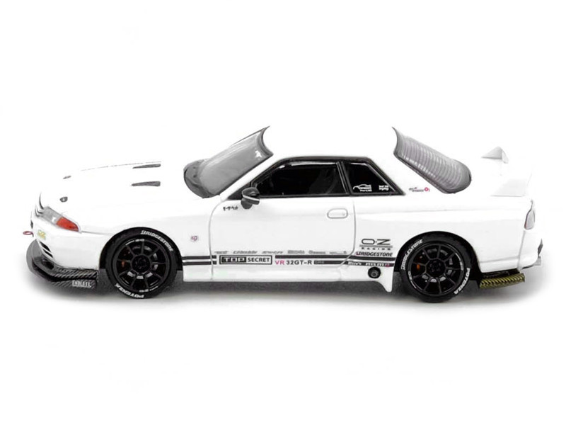 1/64 Inno Nissan Skyline GT-R GTR R32 Top Secret VR32 GT-R (White) Diecast Car Model