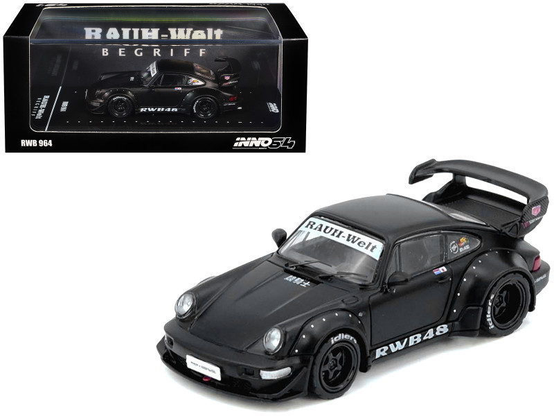 1/64 Inno Porsche 911 RWB 964 (Matte Black) Diecast Car Model