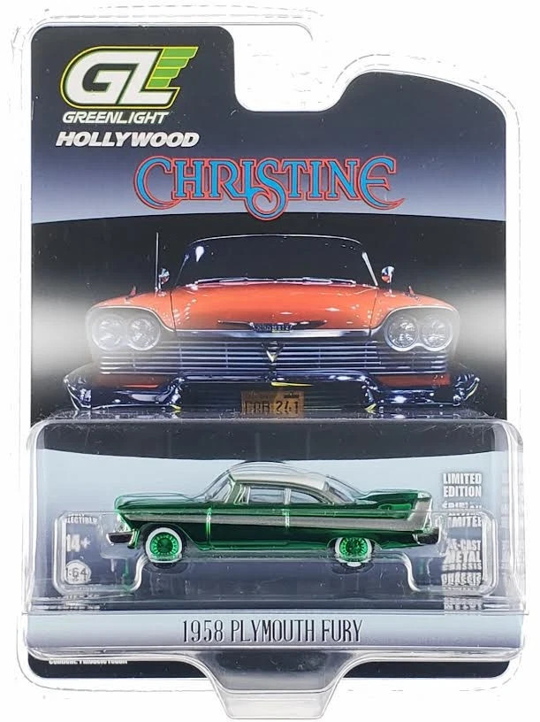 CHASE CAR 1/64 Greenlight 1958 Plymouth Fury (Chrome Green