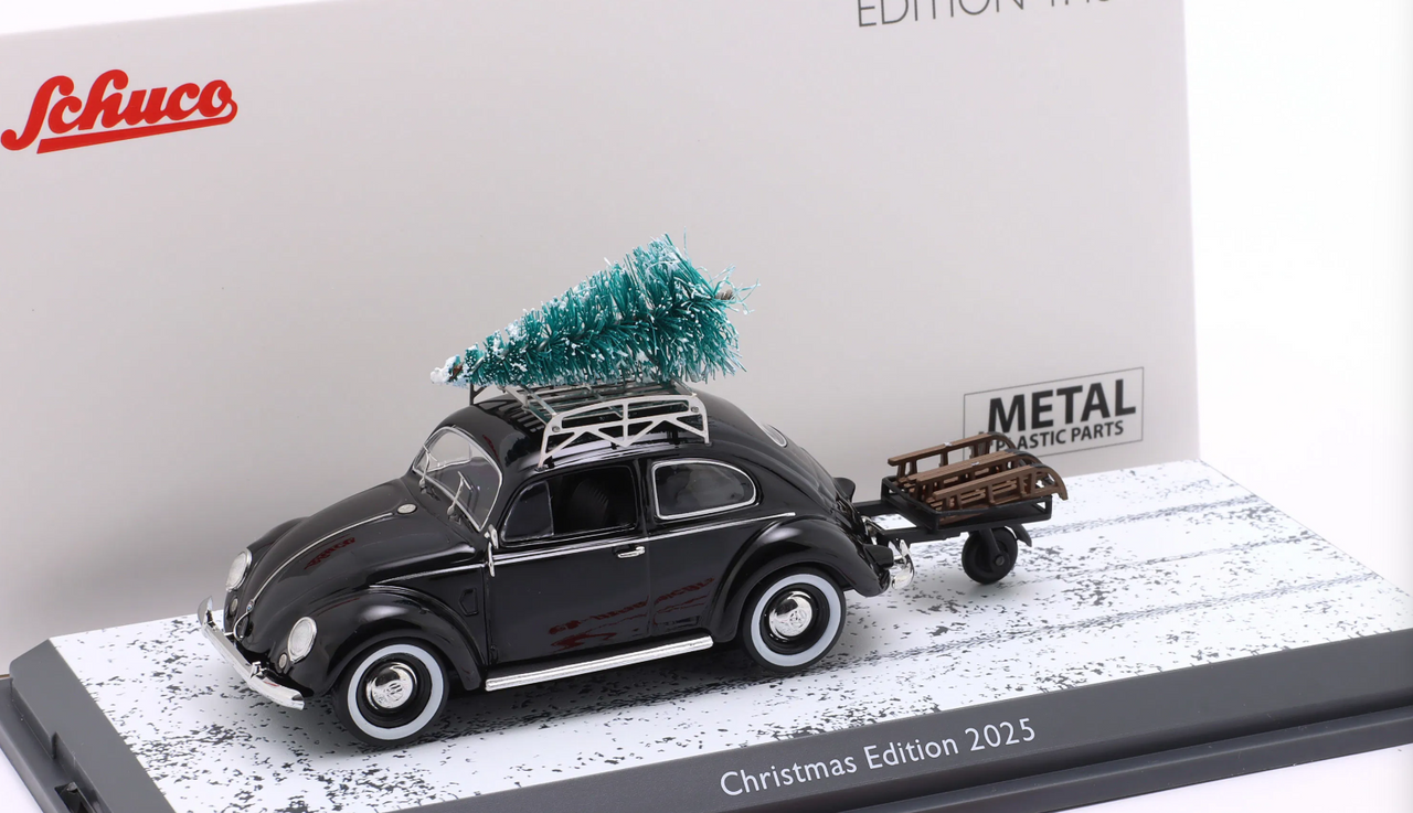 1/43 Schuco Volkswagen VW Beetle Christmas Edition 2025 (Black) Car Model