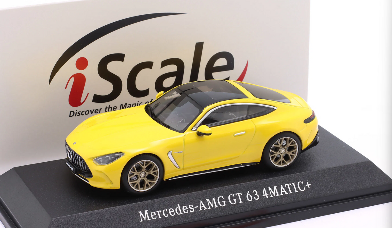 1/43 iScale 2023 Mercedes-Benz AMG GT 63 4Matic+ (Yellow) Car Model
