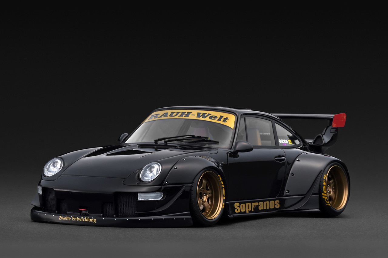 1/18 IG Ignition Model Porsche 911 RWB 993 (Black with Gold Wheels