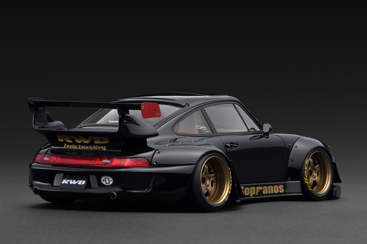 1/18 IG Ignition Model Porsche 911 RWB 993 (Black with Gold Wheels