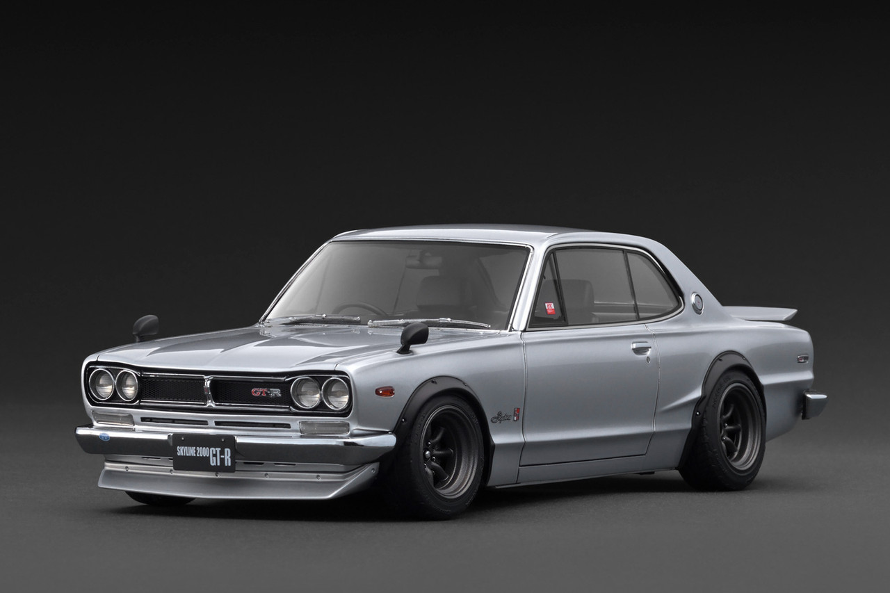1/18 IG Ignition Model Nissan Skyline 2000 GT-R (KPGC10) (Silver) Car Model