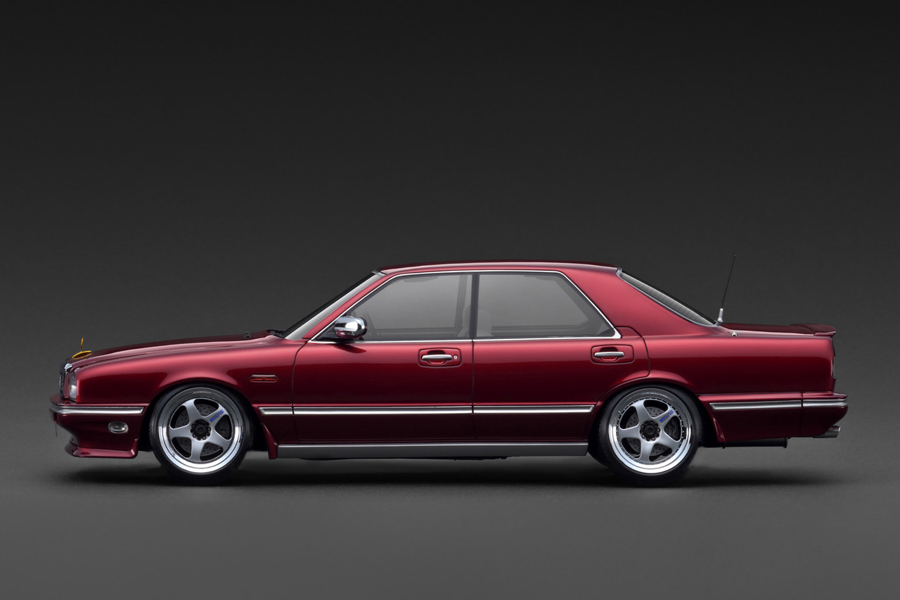 1/18 IG Ignition Model Nissan Cedric Cima (Y31) (Wine Red) Car