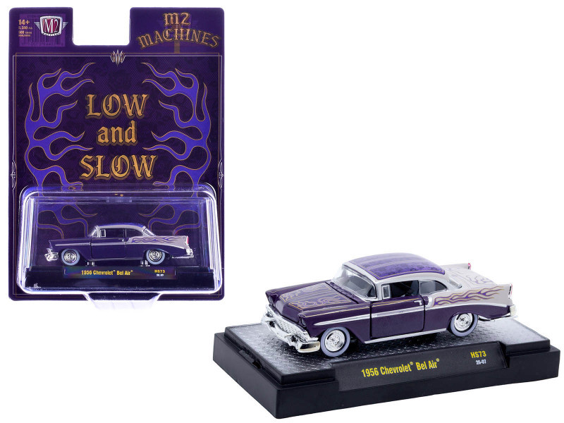 1/64 M2 Machines 1956 Chevrolet Bel Air Custom Low & Slow (Purple