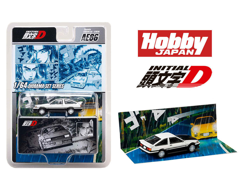 1/64 Hobby Japan Initial D Diorama Set Series Toyota Corolla Levin