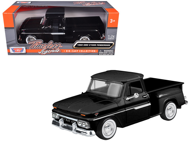 1966 GMC C1000 Fenderside Pickup Truck Black 