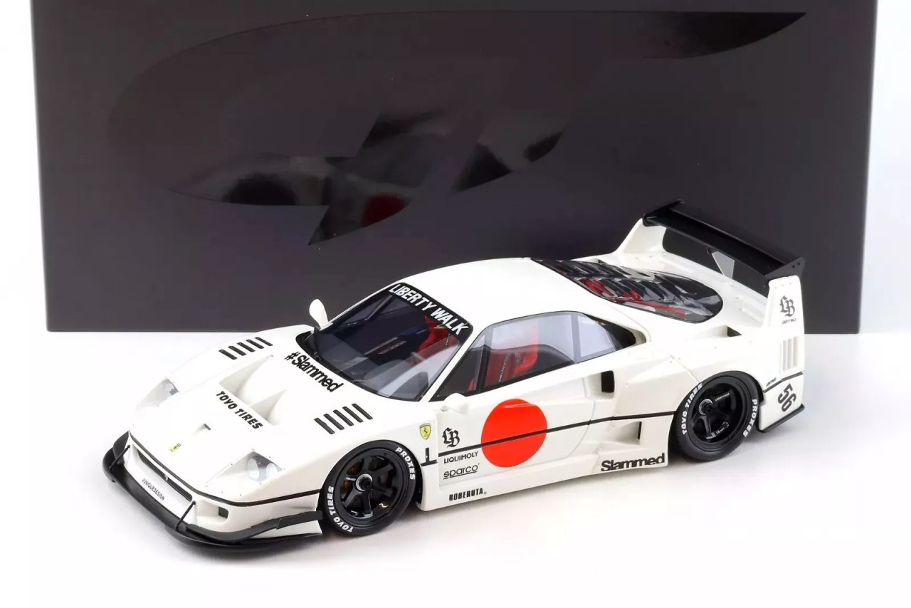 DAMAGED AS-IS 1/18 GT Spirit 2023 Ferrari F40 LB-Works (White) Car Model
