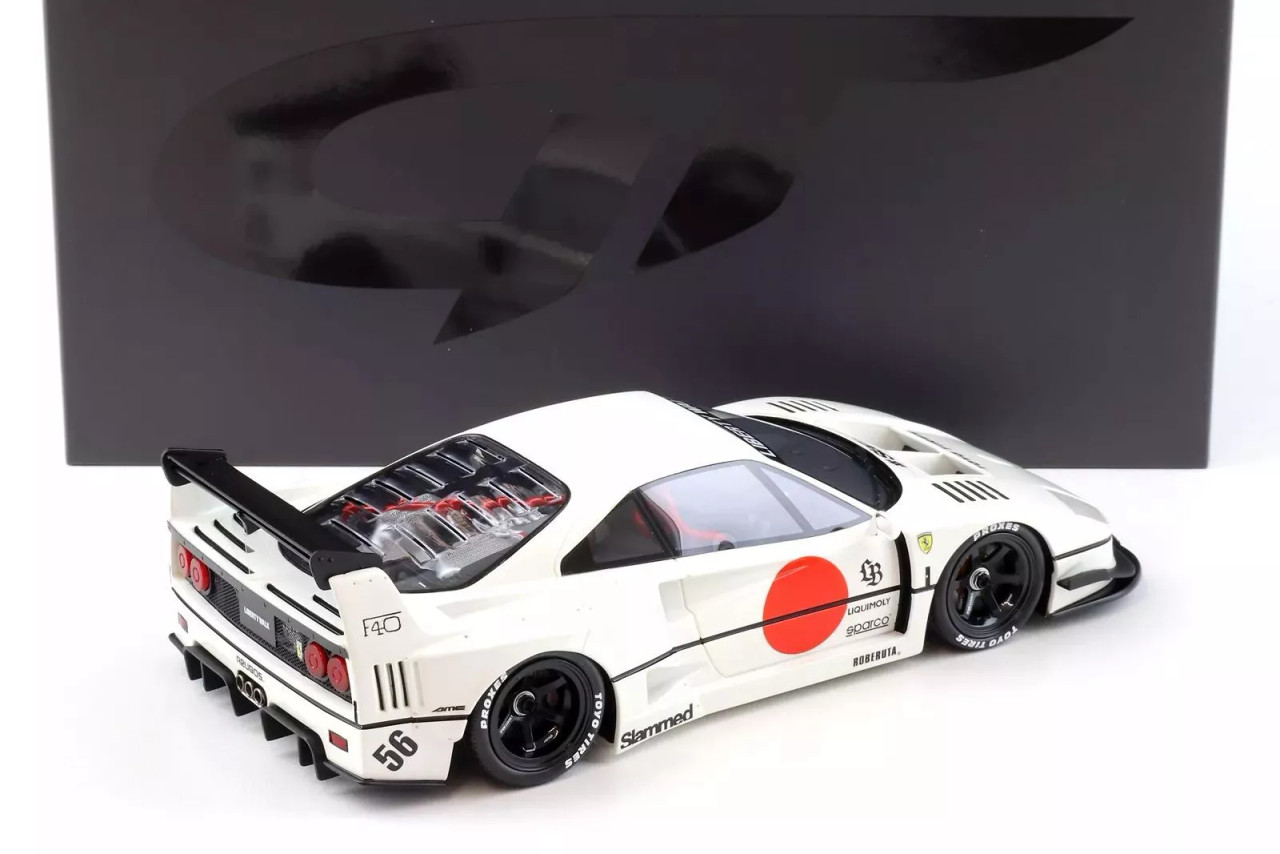 DAMAGED AS-IS 1/18 GT Spirit 2023 Ferrari F40 LB-Works (White) Car Model