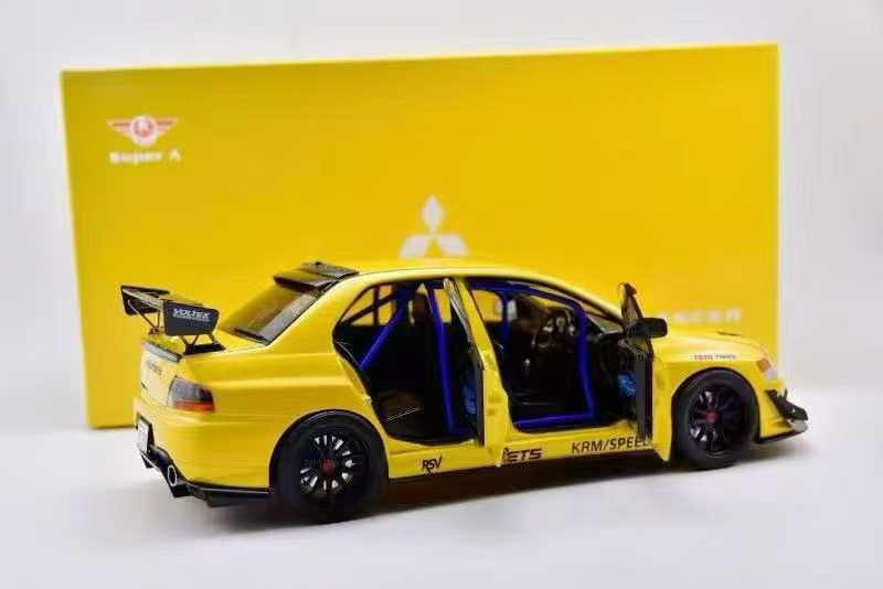 1/18 Super A Mitsubishi Lancer Evo 9 Evo IX MR FQ-360 (Yellow) Diecast Car Model