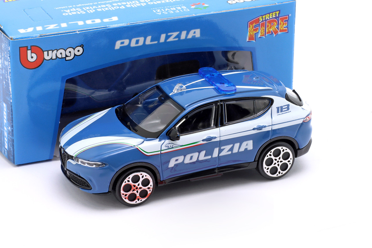 1/43 BBurago 2023 Alfa Romeo Tonale Polizia Diecast Car Model
