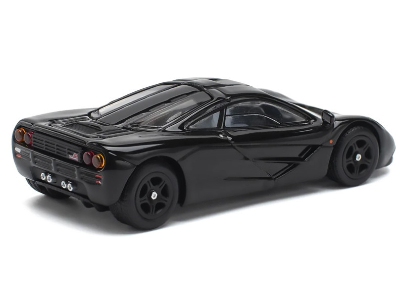 McLaren F1 Jet Black 1/64 Diecast Model Car by Pop Race