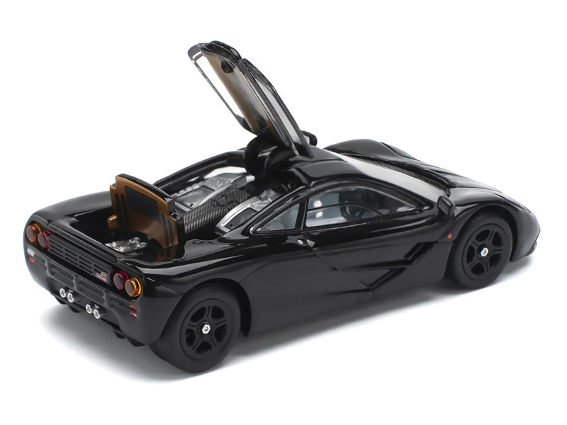 McLaren F1 Jet Black 1/64 Diecast Model Car by Pop Race