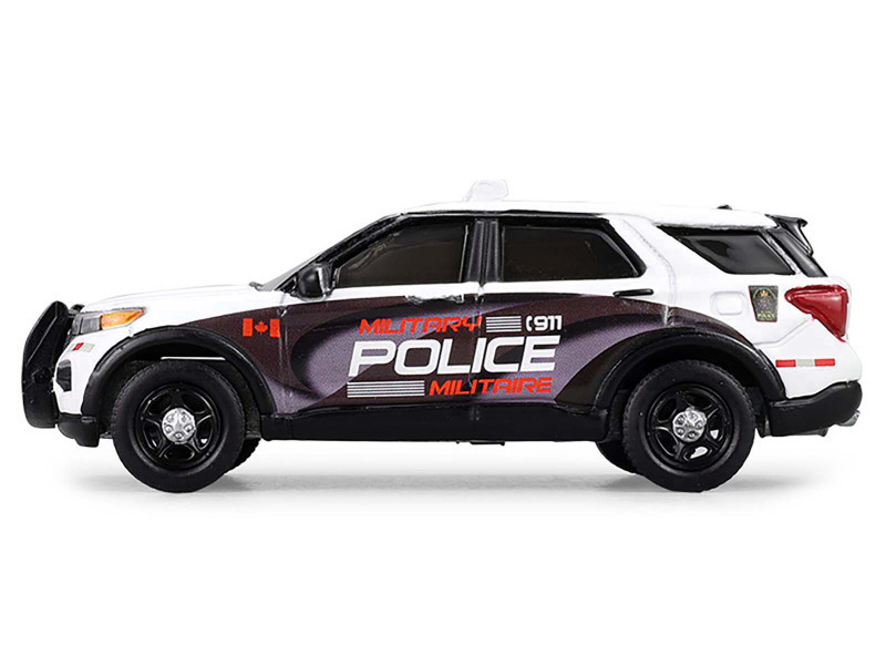 2024 Ford Police Interceptor Utility "Canada Military Police" White with Graphics "Hot Pursuit - Canada Special Edition" Series 1/64 Diecast Model Car by Greenlight