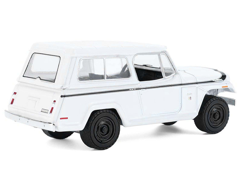 1971 Jeep Jeepster Commando White with Black Stripes "All Terrain" Series 17 1/64 Diecast Model Car by Greenlight