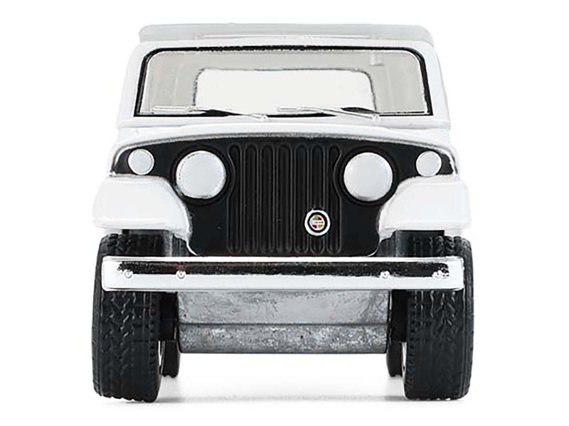 1971 Jeep Jeepster Commando White with Black Stripes "All Terrain" Series 17 1/64 Diecast Model Car by Greenlight