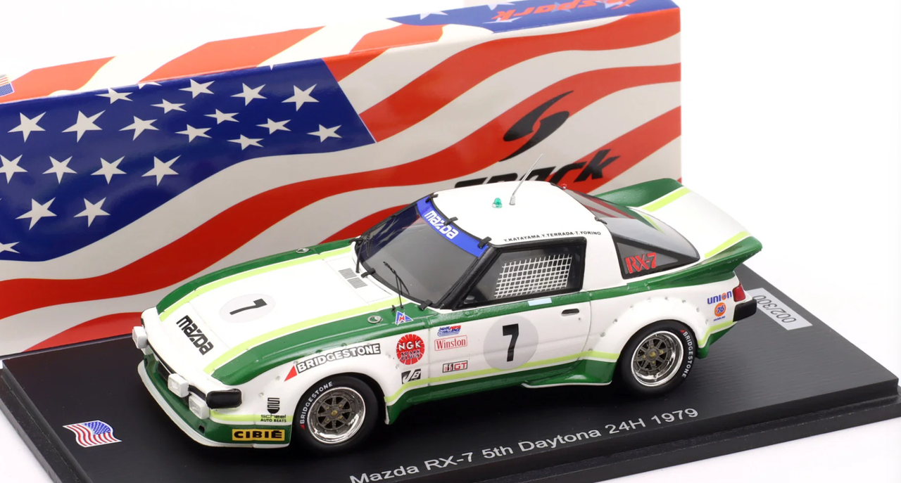 1/43 Spark Mazda RX-7 No.7 5th Daytona 24H 1979 Y. Katayama - Y. Terrada - T. Yorino Car Model