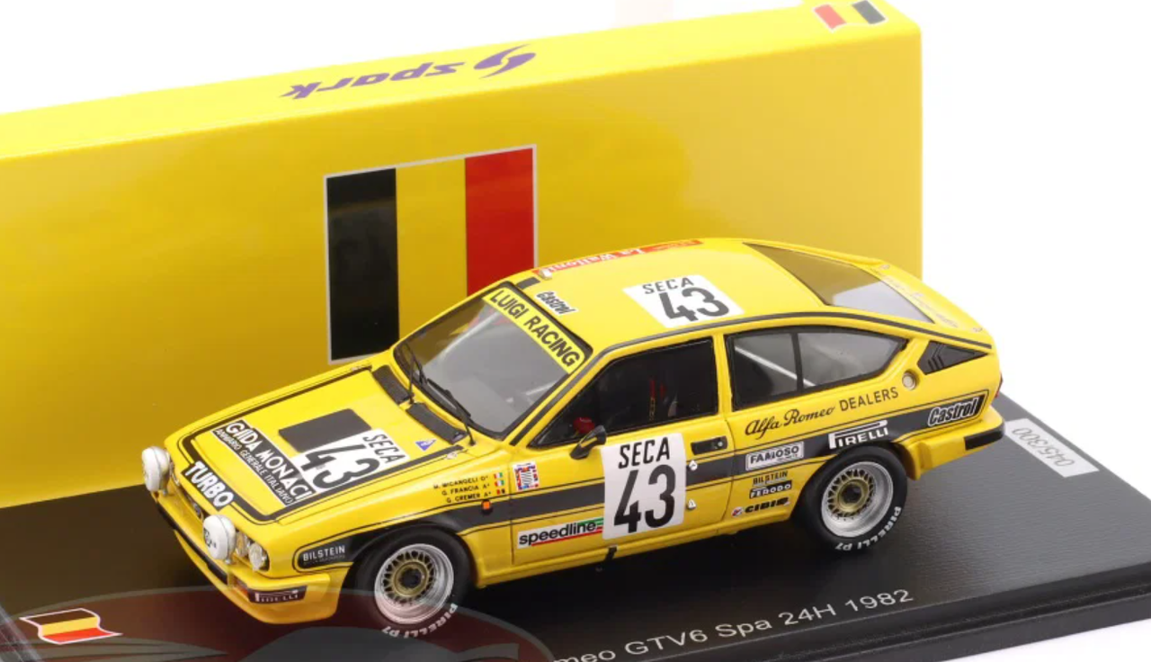 1/43 Spark Alfa Romeo GTV 6 No.43 Spa 24H 1982 M. Micangeli - G. Francia - G. Cremer Car Model