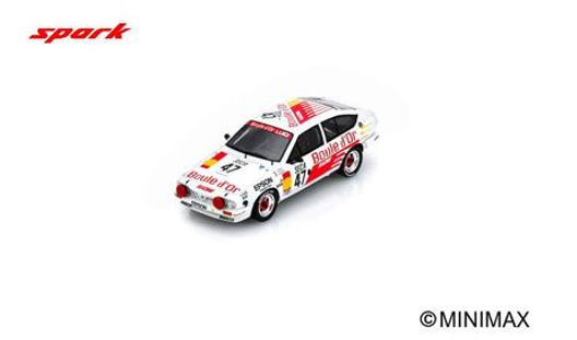 1/43 Spark Alfa Romeo GTV6 No.47 Spa 24H 1985 P. Meirelles - C. Melville - J. Moutinho Car Model