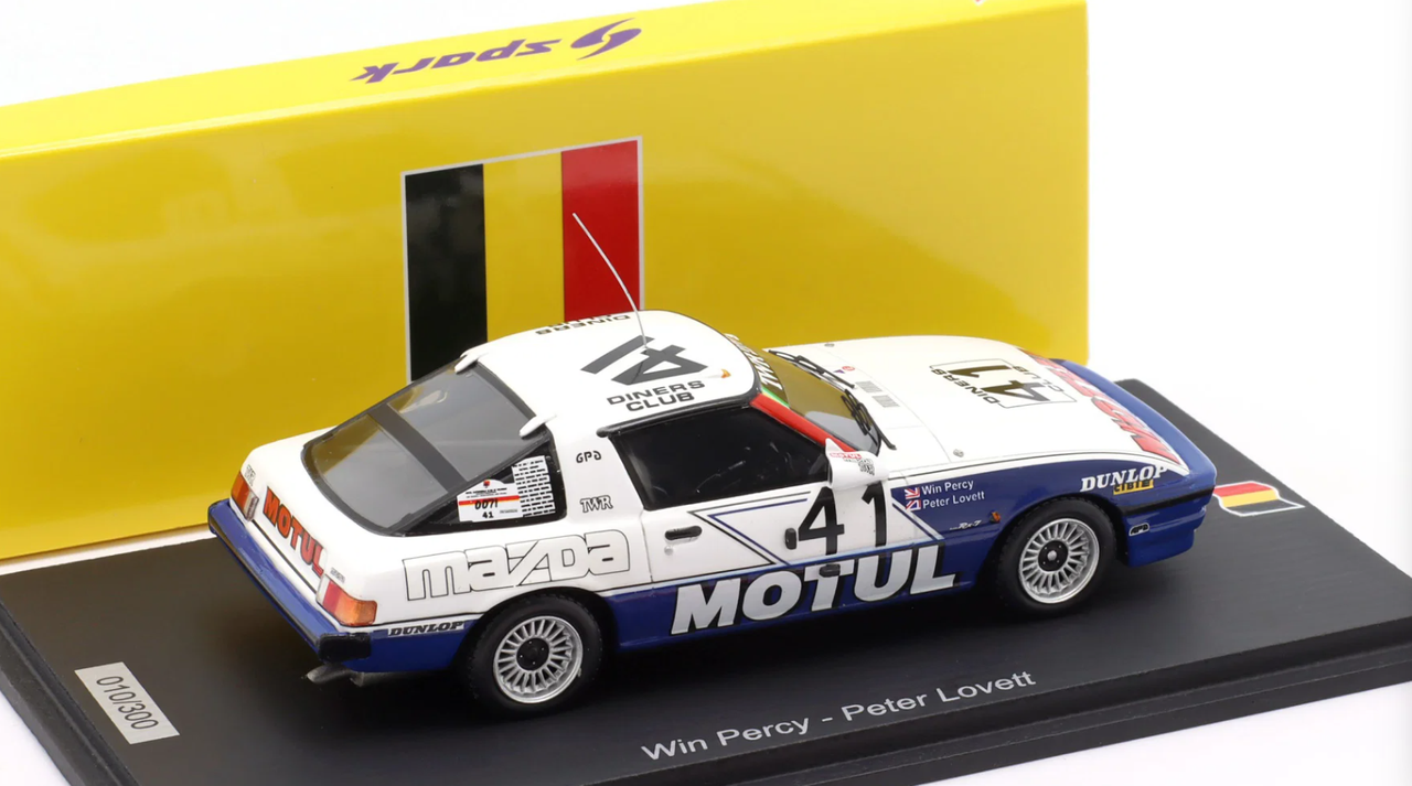 1/43 Spark Mazda RX-7 TWR No.41 Spa 24H 1981 W. Percy - P. Lovett Limited 300 Car Model