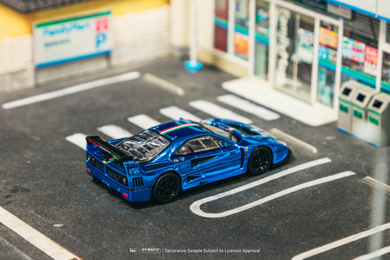1/64 Tarmac Works Ferrari F40 LM (Chrome Blue) Diecast Car Model