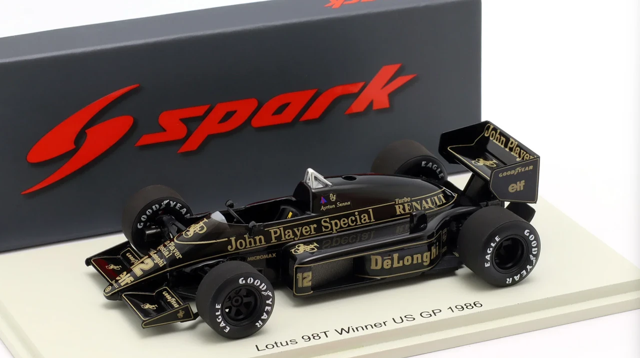 1/43 Spark Lotus 98T No.12 Winner US GP 1986 Ayrton Senna Car Model