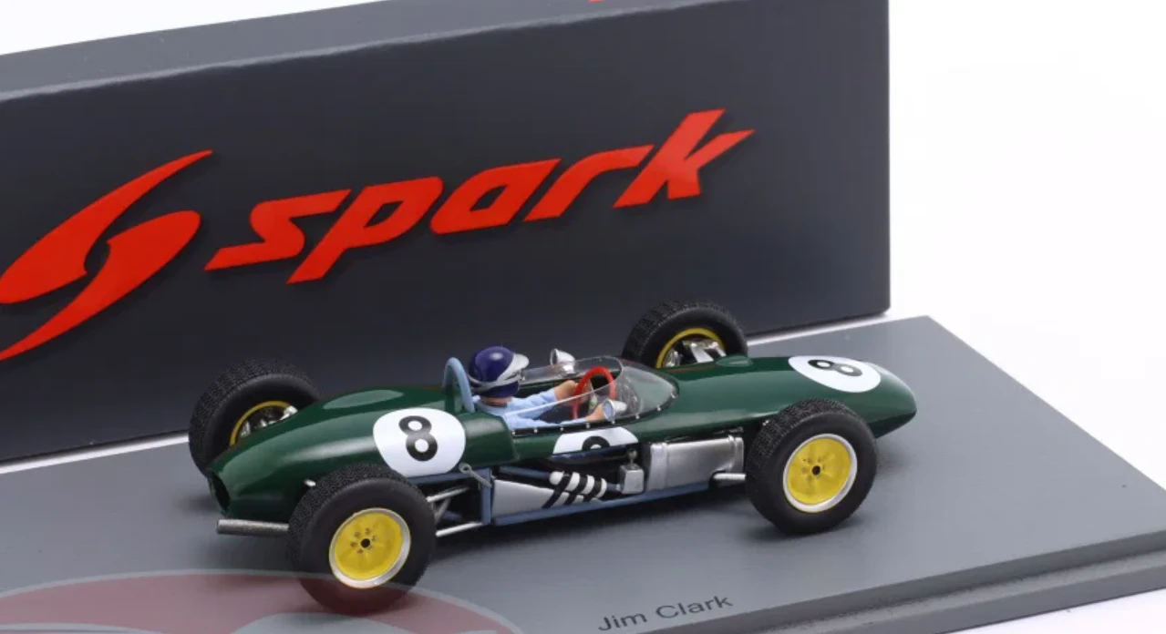 1/43 Spark Lotus 21 No.8 3rd French GP 1961 Jim Clark Car Model