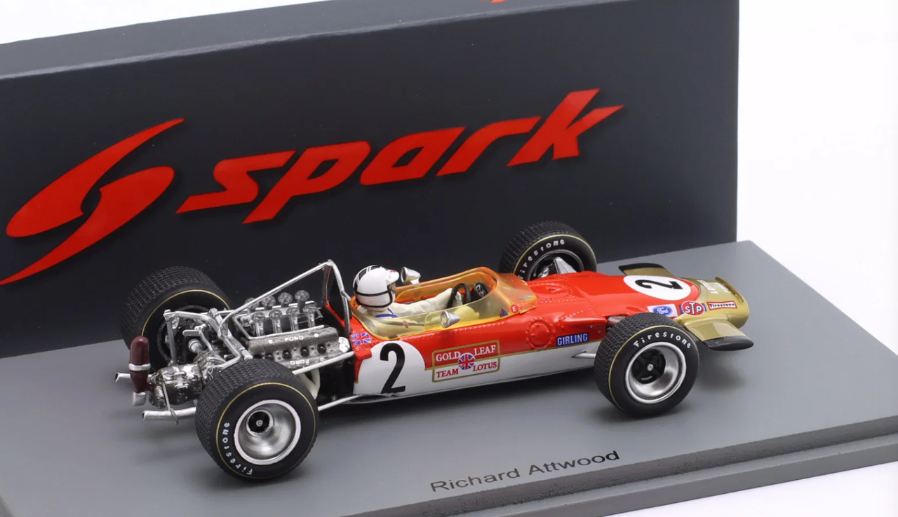 1/43 Spark Lotus 49B No.2 4th Monaco GP 1969  Richard Attwood Car Model