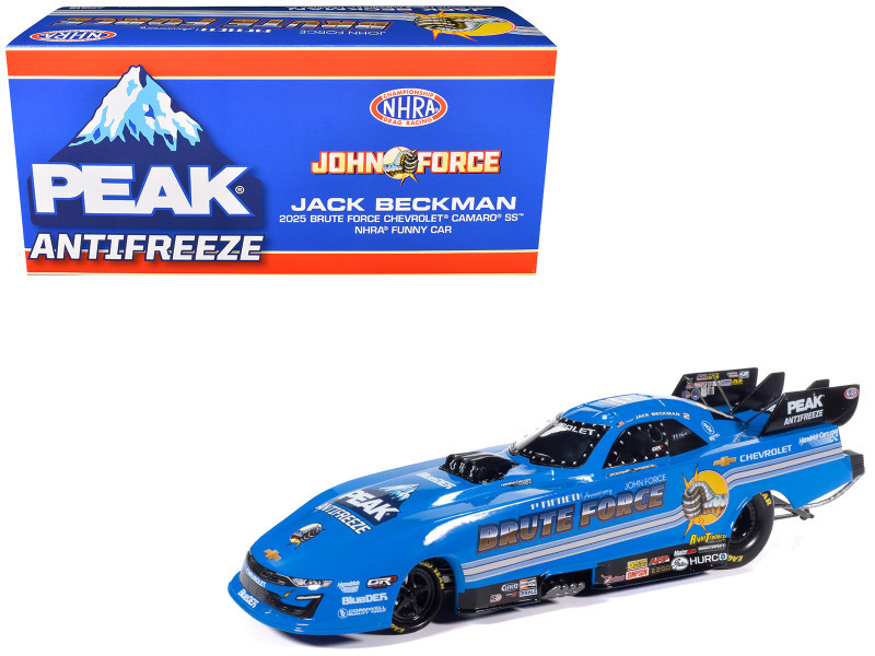 Chevrolet Camaro SS NHRA Funny Car Jack Beckman "Brute Force Tribute" (2025) "John Force Racing" Limited Edition 1/24 Diecast Model by Auto World