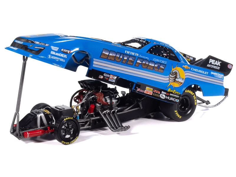 Chevrolet Camaro SS NHRA Funny Car Jack Beckman "Brute Force Tribute" (2025) "John Force Racing" Limited Edition 1/24 Diecast Model by Auto World