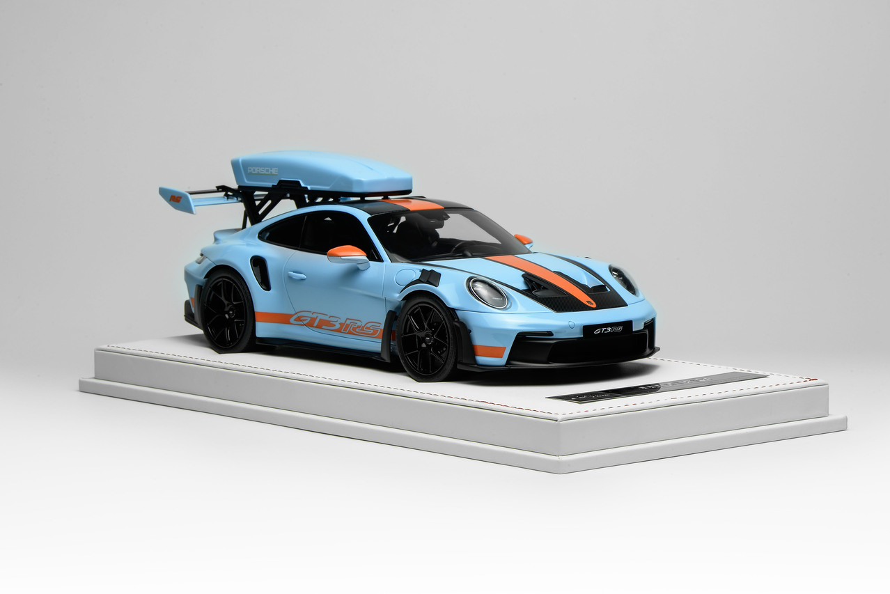 1/18 Ivy Merit Porsche 911 (992) GT3 RS (Gulf Blue with Orange