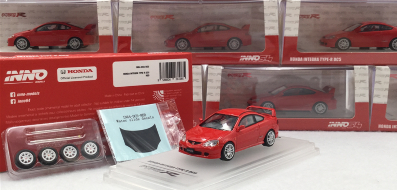 1/64 iNNO64 Honda Integra Type-R DC5 (Red) Diecast Car Model