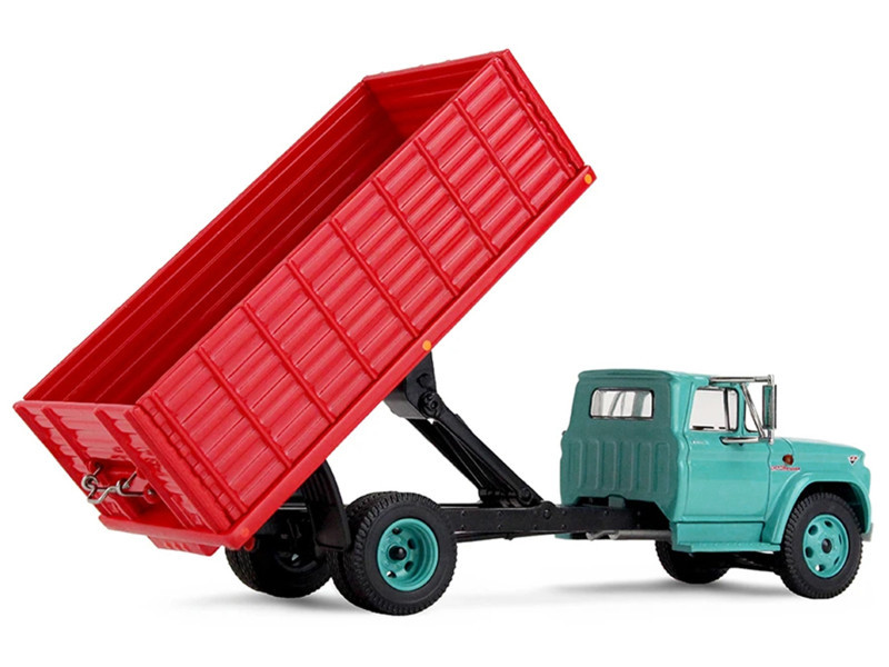 1/64 First Gear GMC 4000 Grain Truck (Turquoise Blue & Red) Diecast Car Model