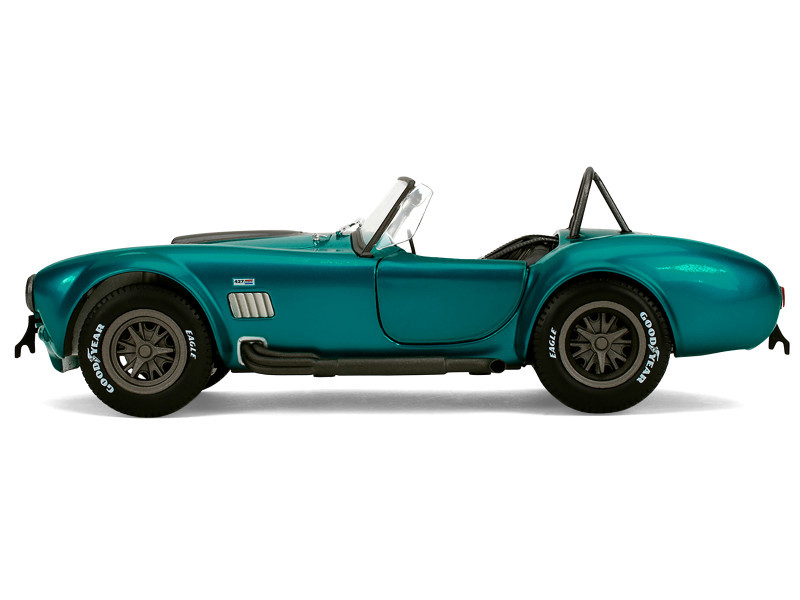 Shelby Cobra 427 MKII Teal Metallic with Gray Stripes "Pink Slips" Series 1/18 Diecast Model Car by Jada