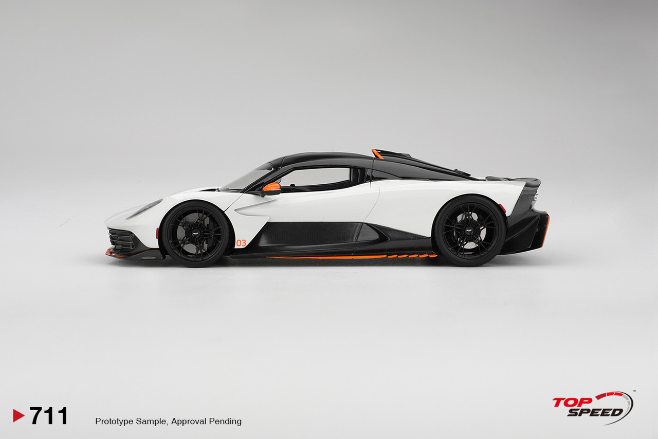 1/18 Top Speed Aston Martin Valhalla (Lunar White) Car Model