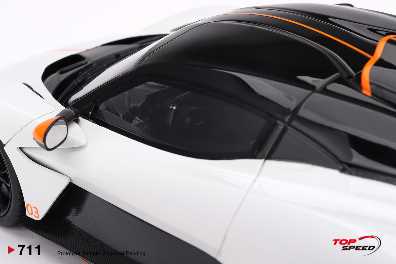 1/18 Top Speed Aston Martin Valhalla (Lunar White) Car Model