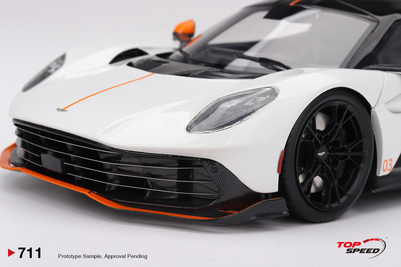 1/18 Top Speed Aston Martin Valhalla (Lunar White) Car Model
