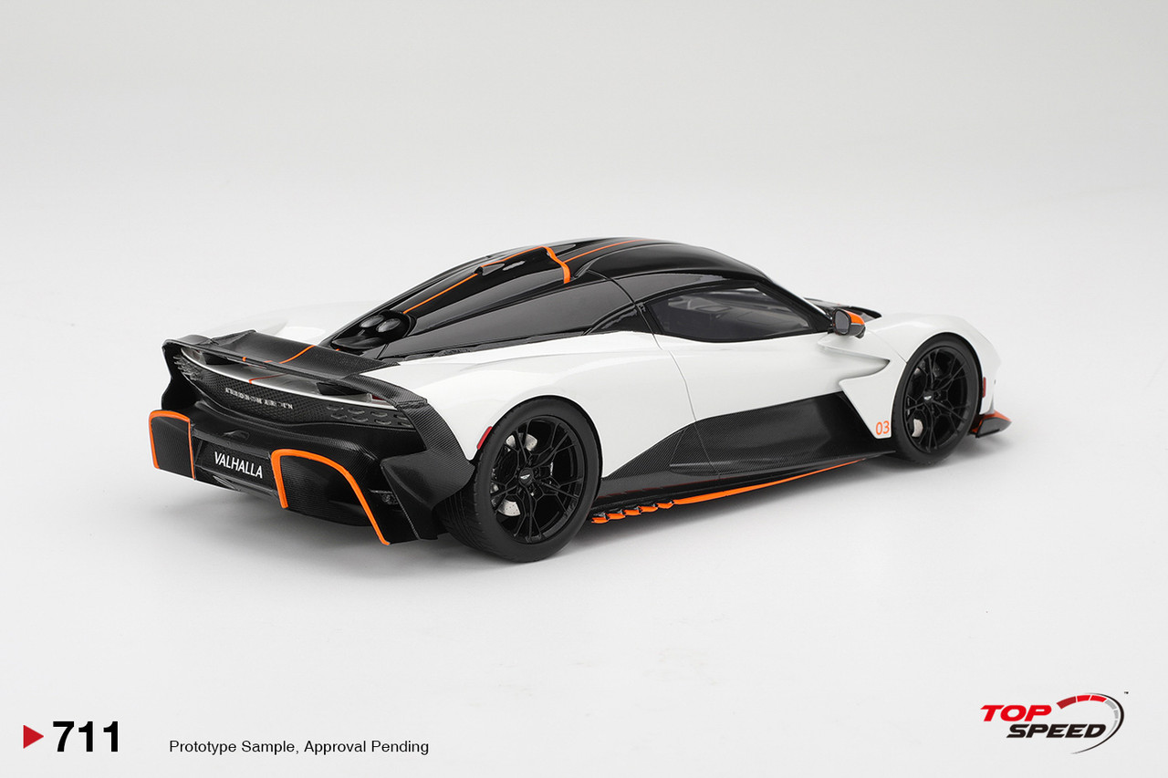 1/18 Top Speed Aston Martin Valhalla (Lunar White) Car Model