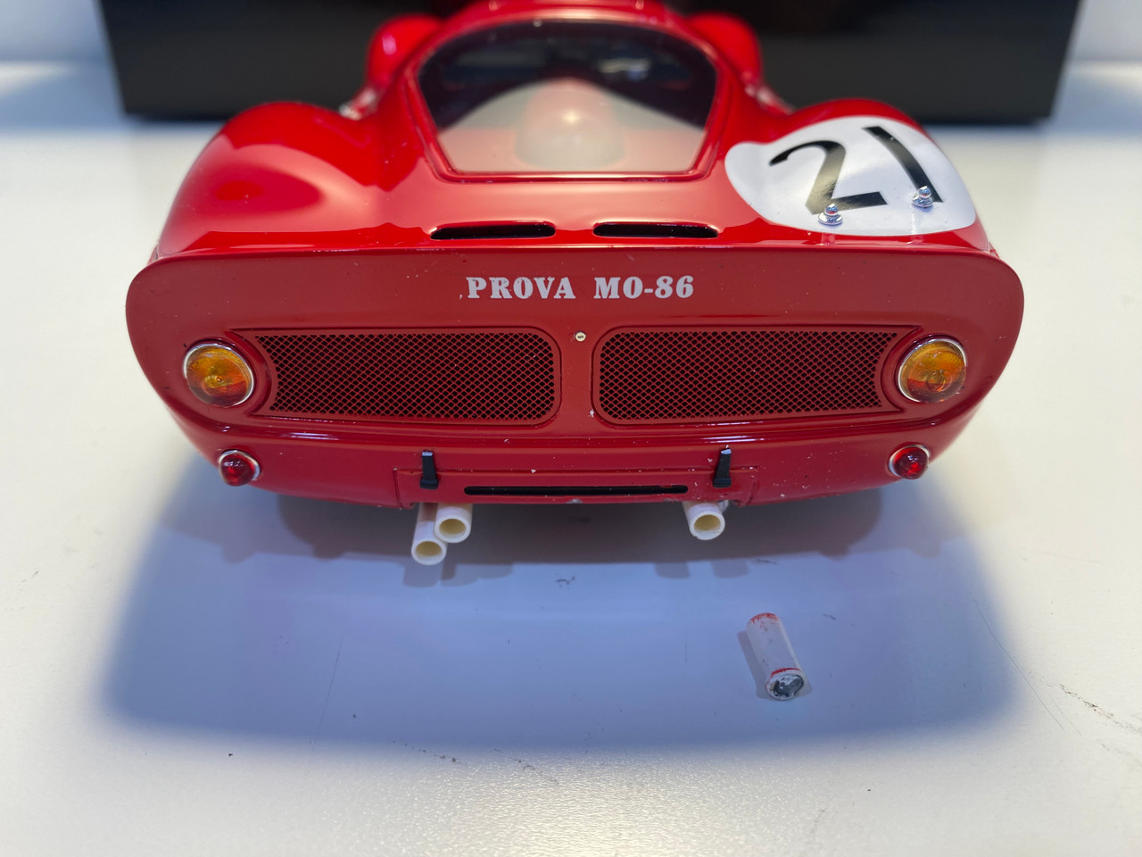 DAMAGED AS-IS 1/18 Mitica 1966 Ferrari 330 P3 Berlinetta #21 24h LeMans SpA Ferrari SEFAC Jean Guichet, Lorenzo Bandini Car Model