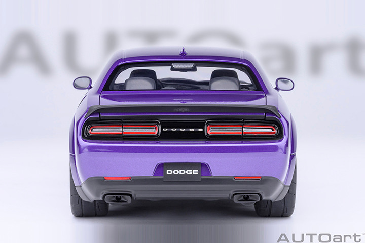 1/18 AUTOart 2023 Dodge Challenger SRT Super Stock (Plum Crazy Purple) Car Model