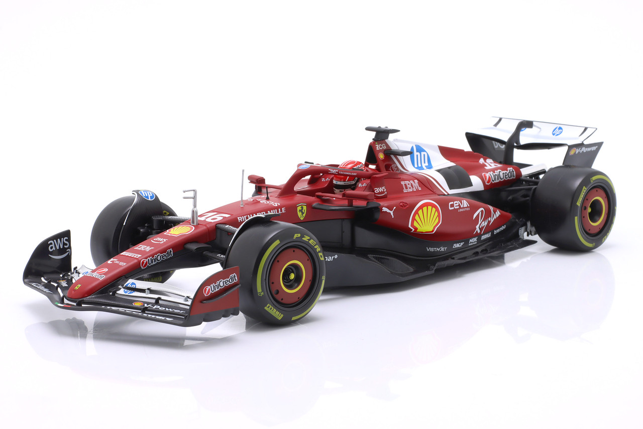 1/18 BBurago 2025 Formula 1 Charles Leclerc Ferrari SF-25 #16 Diecast Car Model