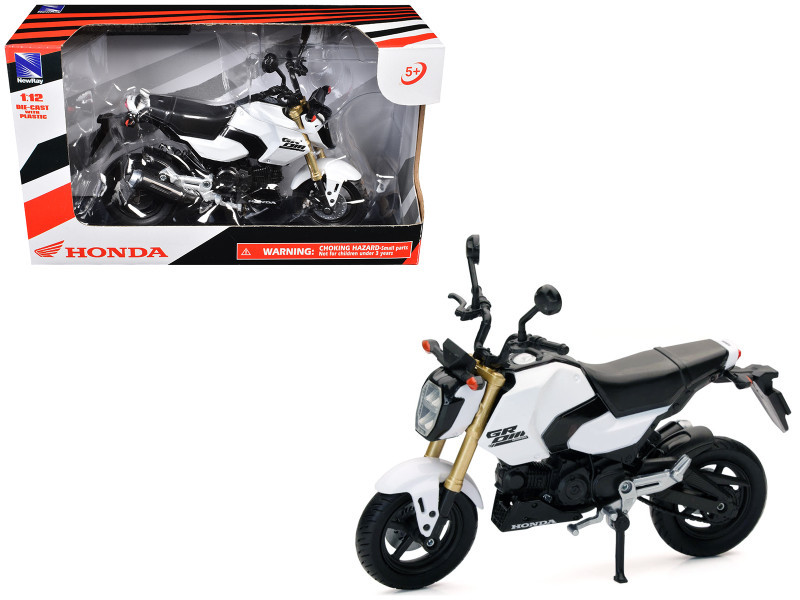 【force】 Honda GROM Motorcycle White 1/12 Diecast Model by New Ray