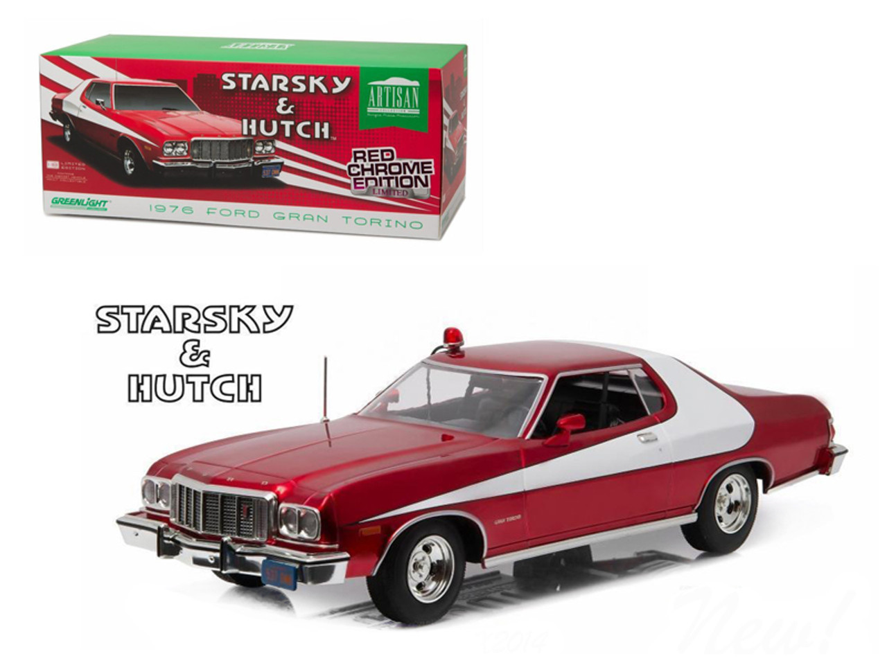 1976 Ford Gran Torino Starsky and Hutch, Red - Greenlight 44780A