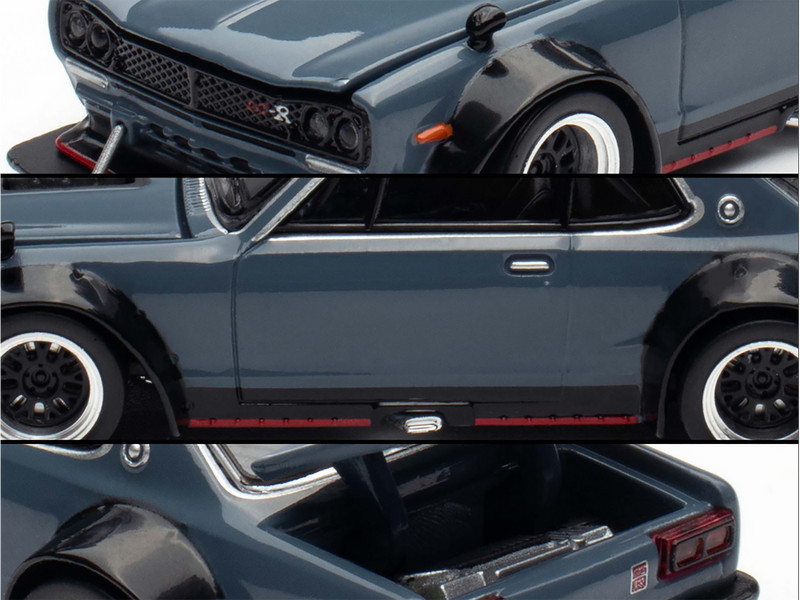 Skyline GT-R V8 Drift "Hakosuka" RHD (Right Hand Drive) Gray "Tokyo Auto Salon Hong Kong 2025" Special Edition 1/64 Diecast Model Car by Pop Race