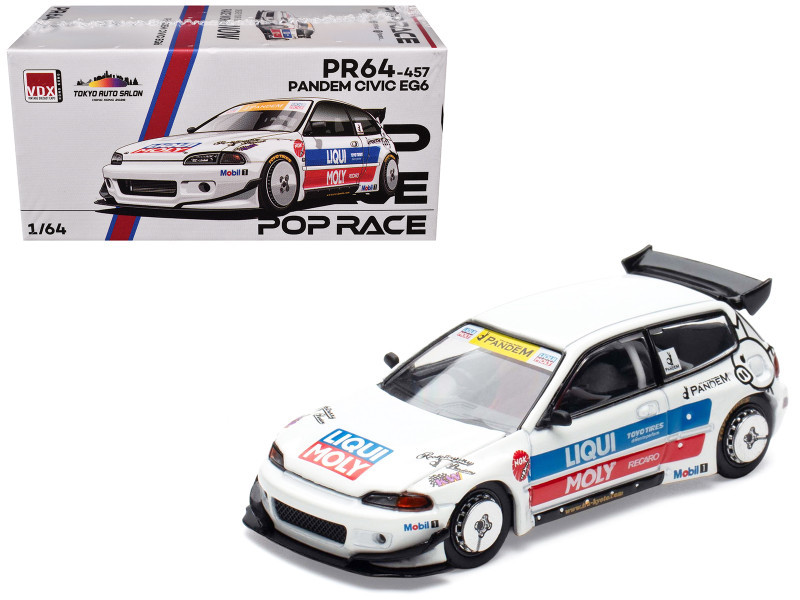 Pandem Civic EG6 RHD (Right Hand Drive) White with Stripes and