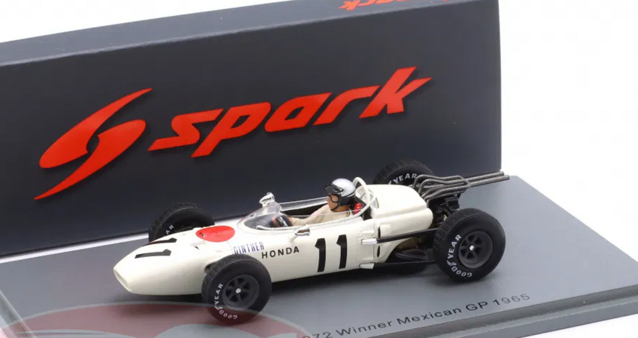 1/43 Spark 1965 Formula 1 Richie Ginther Honda RA272 #11 Winner Mexico GP Car Model