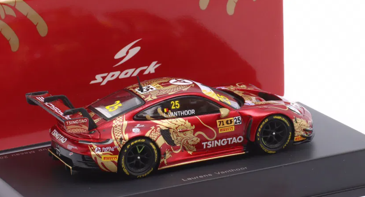 1/64 Spark Porsche 911 GT3 (992) #25 5th FIA GT World Cup Macau 2024 Vanthoor Car Model