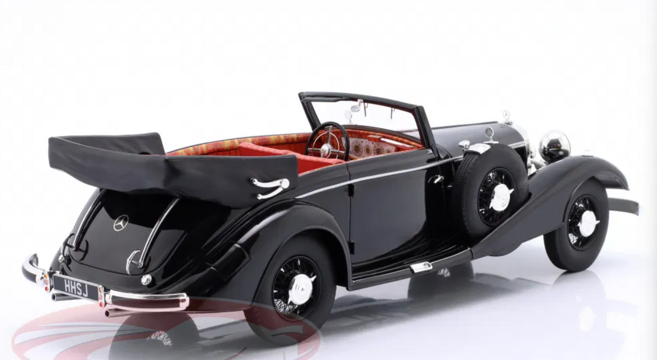 1/18 Cult Scale Models 1936-1938 Mercedes-Benz 540K Convertible B (Black) Diecast Car Model